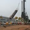 BULLFLEX®-Bettungsbremse zur Entkoppelung eines Großbohrpfahls von horizontalen und vertikalen Kräften, Düsseldorf, Deutschland
